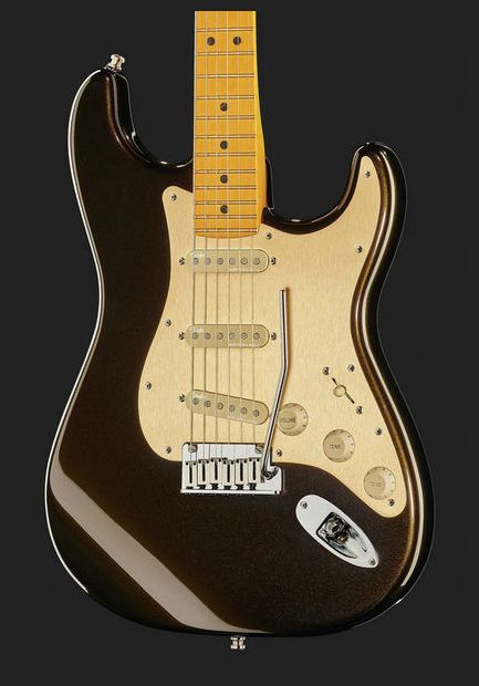 Fender American Ultra Stratocaster MN Guitarra Eléctrica Texas Tea 10