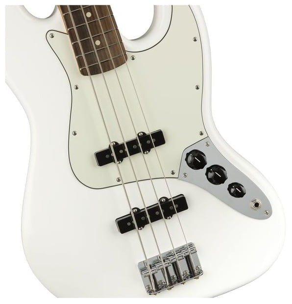 Fender Player Jazz Bass PF Bajo Eléctrico Polar White 4