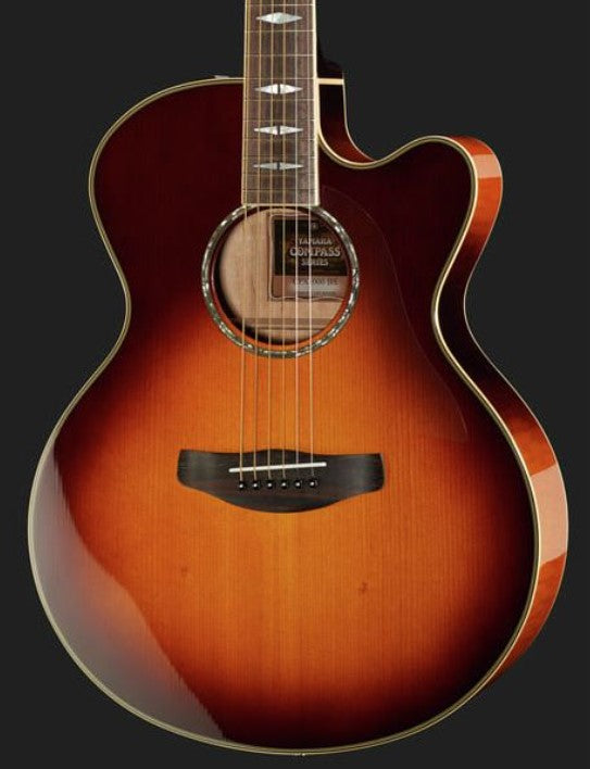 Yamaha CPX1000 BS Guitarra Electroacústica Medium Jumbo Brown Sunburst 5