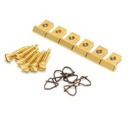 All Parts BP0305002 Nashville Tunematic Saddles with Screws and Clips (Set of 6) Gold 1