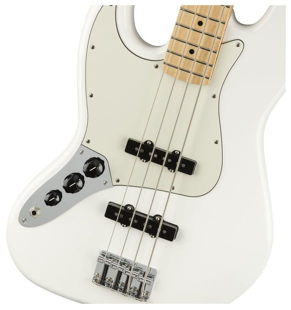 Fender Player Jazz Bass LH MN Bajo Eléctrico Zurdos Polar White 4