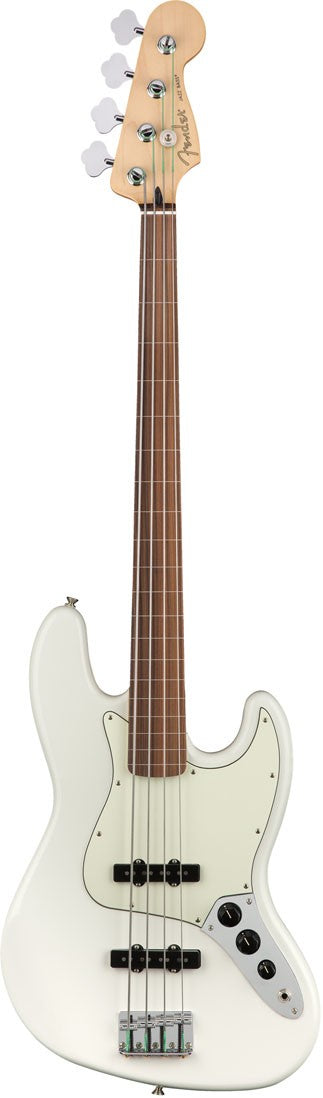 Fender Player Jazz Bass FL PF Bajo Eléctrico Fretless Polar White 1