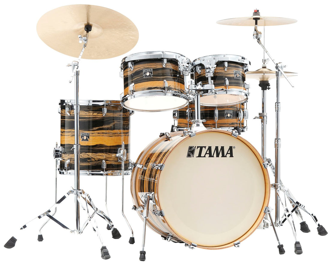 Tama CK50R+H NET Superstar Classic Batería Acústica con Herrajes Natural Ebony Tiger WRap 1