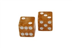 All Parts PK3250062 Gold Glitter Dice Knobs. 1