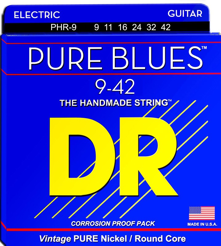 DR PHR9 Pure Blues Juego Cuerdas Guitarra Eléctrica 009-042 1