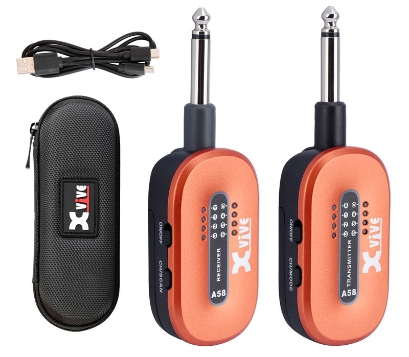 Xvive A58 OR Sistema Inalámbrico Guitarra Naranja 1