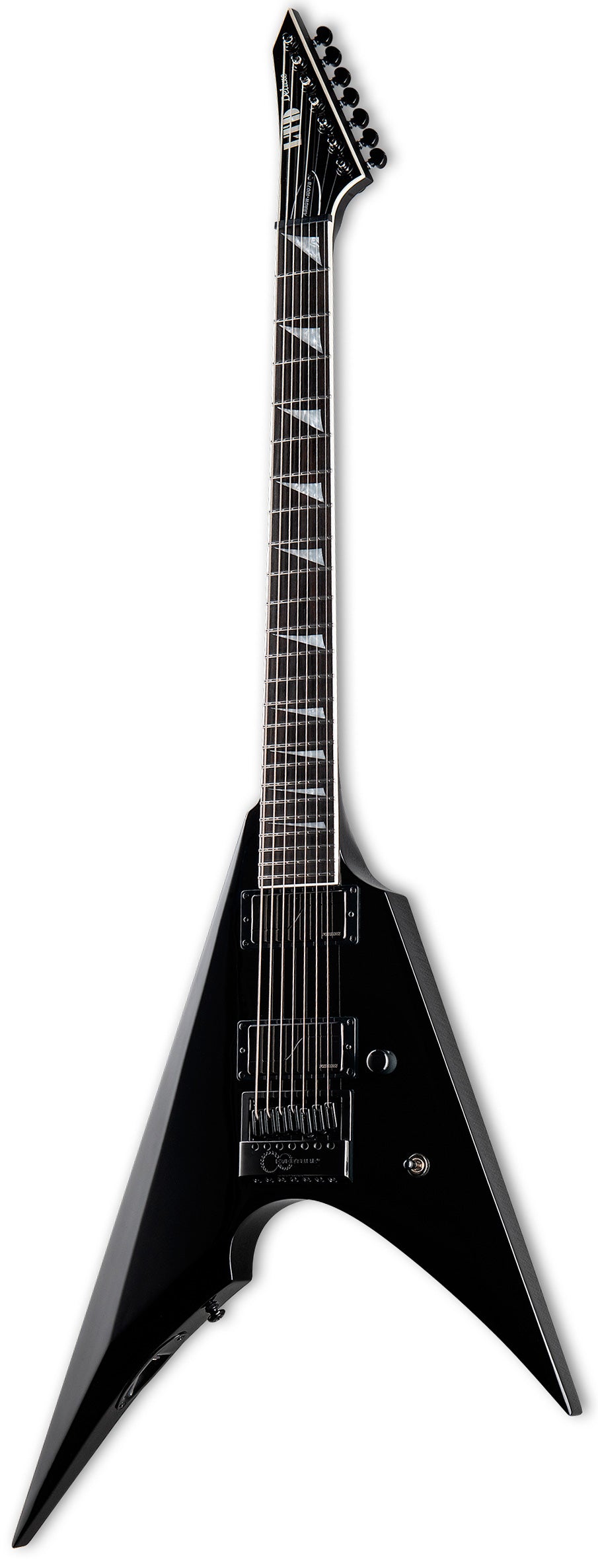 ESP LTD Arrow-1007 BLK Baritone Evertune Guitarra Eléctrica 7 Cuerdas Negra 2