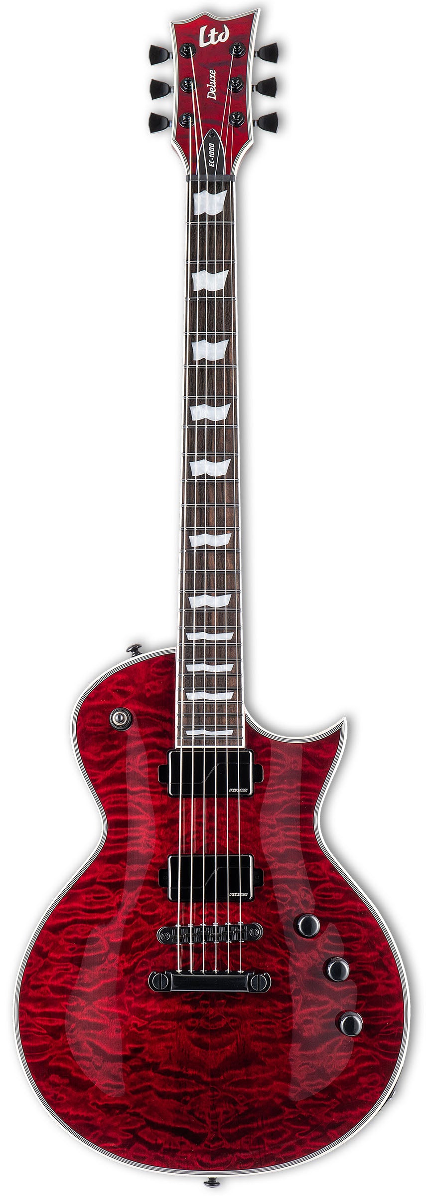 ESP LTD EC-1000 STBC Fishman Fluence Guitarra Eléctrica See Thru Black Cherry 1