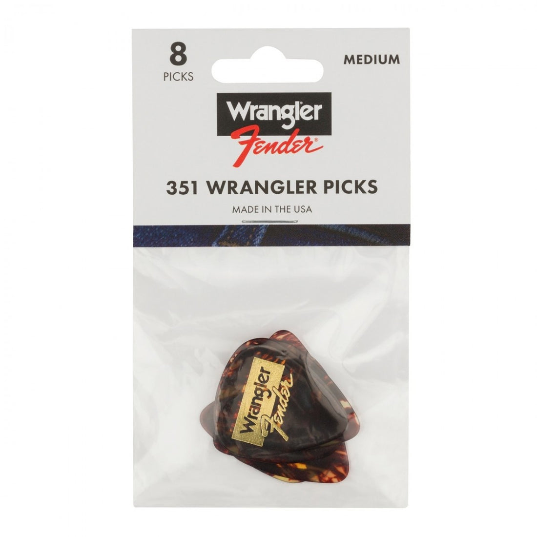 Fender 1980351040 Wrangler Picks 351 Shape Pack 8 Púas Tortoiseshell 2