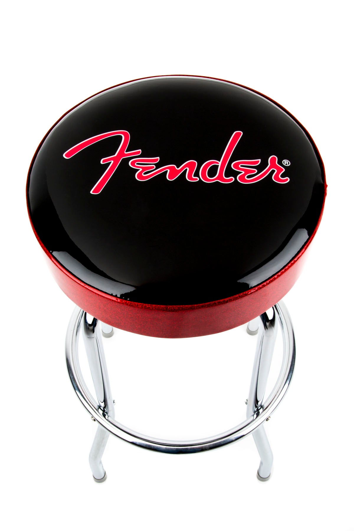 Fender 9192022003 Red Sparkle Logo Barstool Taburete 30 Pulgadas 1