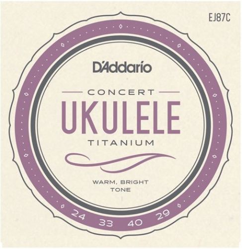 Daddario EJ-87C Juego Cuerdas Ukelele Concierto Titanio 1