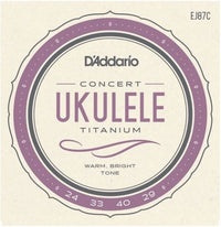 Daddario EJ-87C Juego Cuerdas Ukelele Concierto Titanio 1