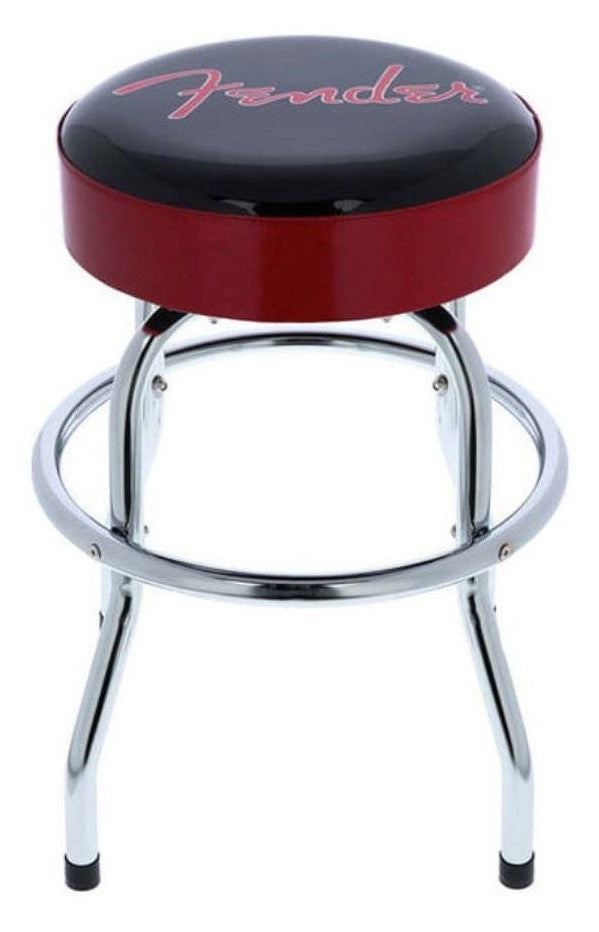 Fender 9192022004 Red Sparkle Logo Barstool Taburete 24 Pulgadas 1