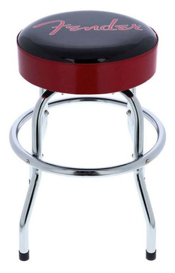 Fender 9192022004 Red Sparkle Logo Barstool Taburete 24 Pulgadas 1