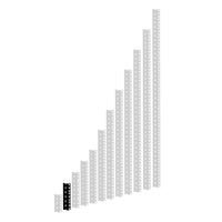 Adam Hall 19 Parts 61535B3 Tira Negra para Rack 3U 2