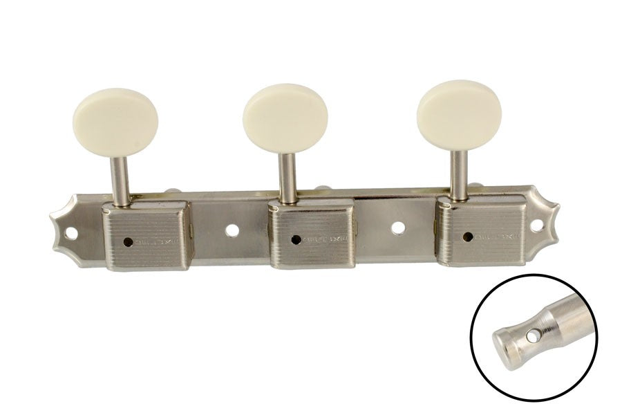 All Parts TK0700001 Vintage Deluxe Style 3X3 on a Strip Off-White Plastic Buttons 1