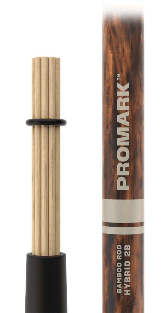 Pro Mark PMHRB Hybrid Rods Bambú 2B Par Baquetas Varillas 3