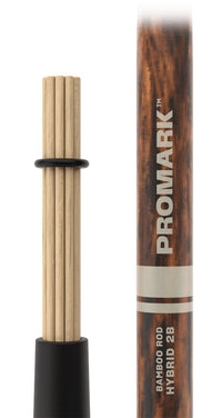Pro Mark PMHRB Hybrid Rods Bambú 2B Par Baquetas Varillas 3