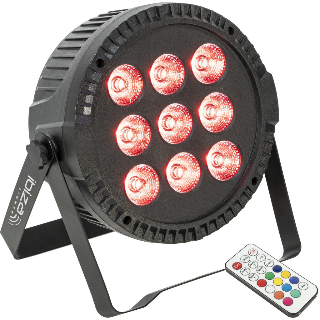 Ibiza Light Thinpar 9X6W RGBW Proyector Par Extra-Plano 9 Led RGBW 6W 1