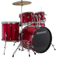 Ludwig LC175 Accent Drive Batería Acústica con Herrajes y Platos Red Foil 2