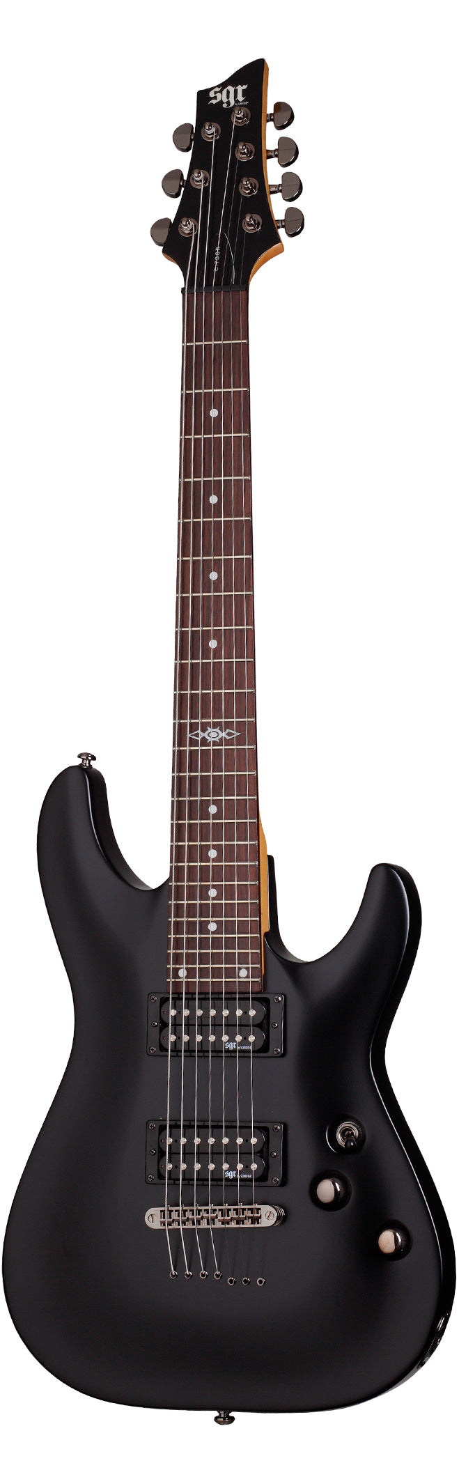 Schecter SGR C-7 MSBK Guitarra Eléctrica 7 Cuerdas Midnight Satin Black 1