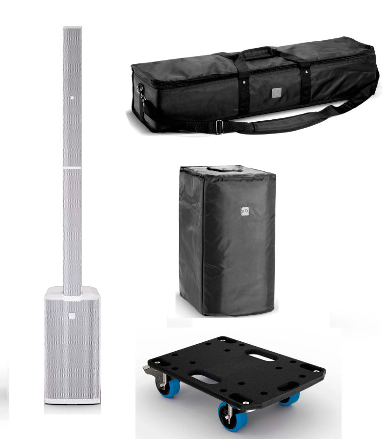 LD Systems -Pack- Maui 11 G3 MIX W Sistema Compacto de PA Activo Blanco + Fundas y Plataforma 1