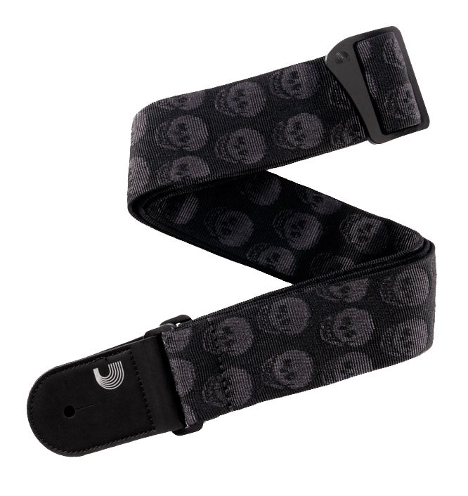 Daddario 50TB00 Correa Guitarra Skulls Black Tubular 1