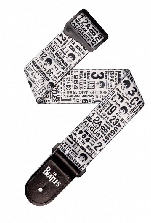 Daddario 50BTL13 The Beatles Tour 1964 Correa Guitarra Blanco y Negro 1