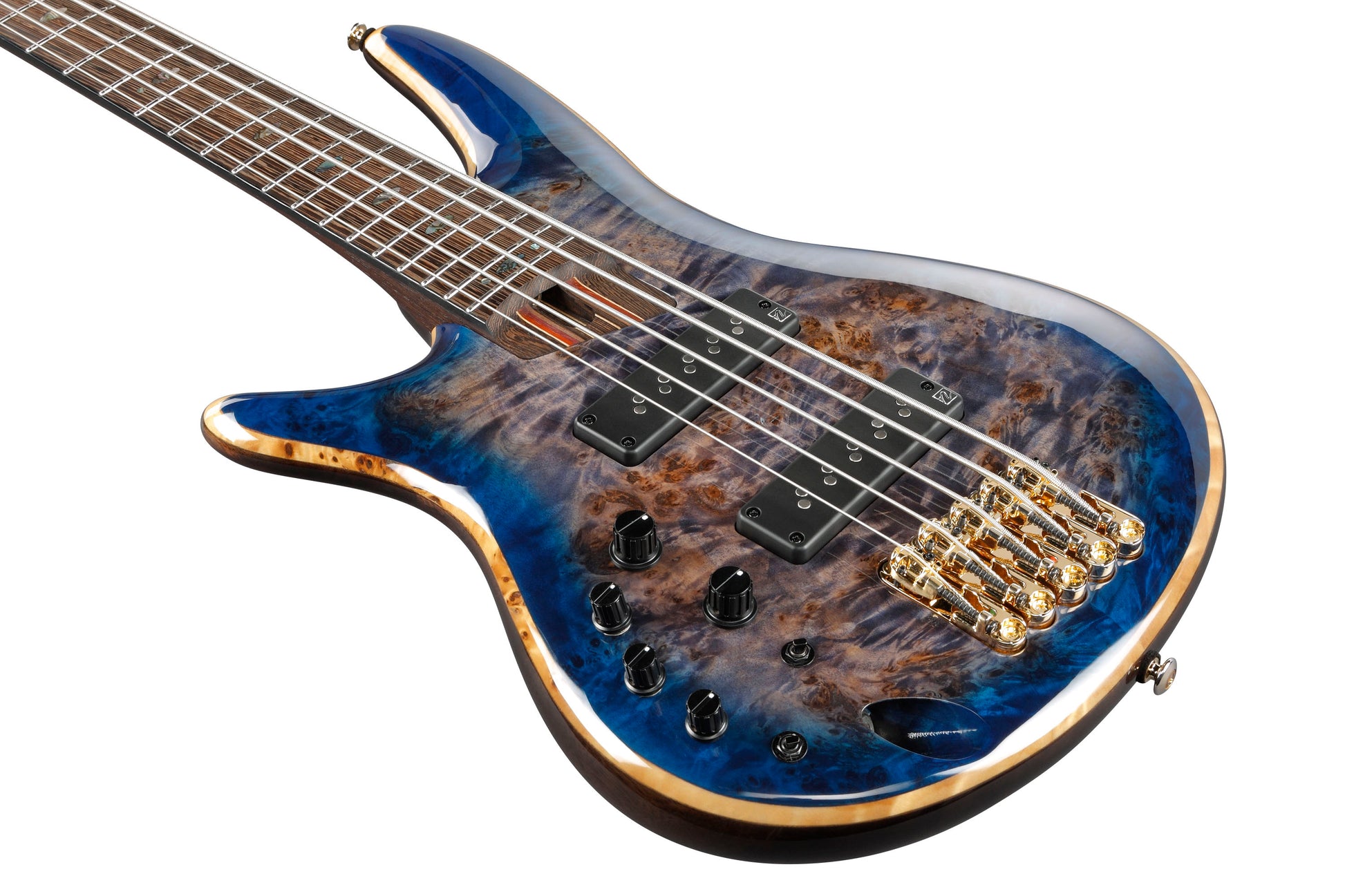 Ibanez SR2605L CBB Premium Bajo Eléctrico 5 Cuerdas para Zurdos Cerulean Blue Burst 8