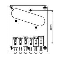 Vegatrem VT2 Modern Teletrem Puente Guitarra Acero Inoxidable 9