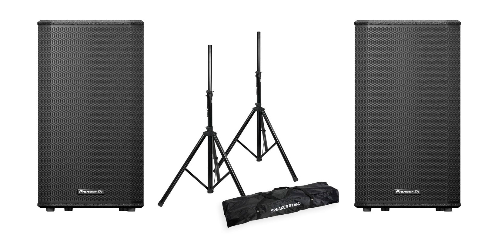 Pioneer DJ -Pack- XPRS122 2 Altavoces Activos + Fundas y Soportes 1