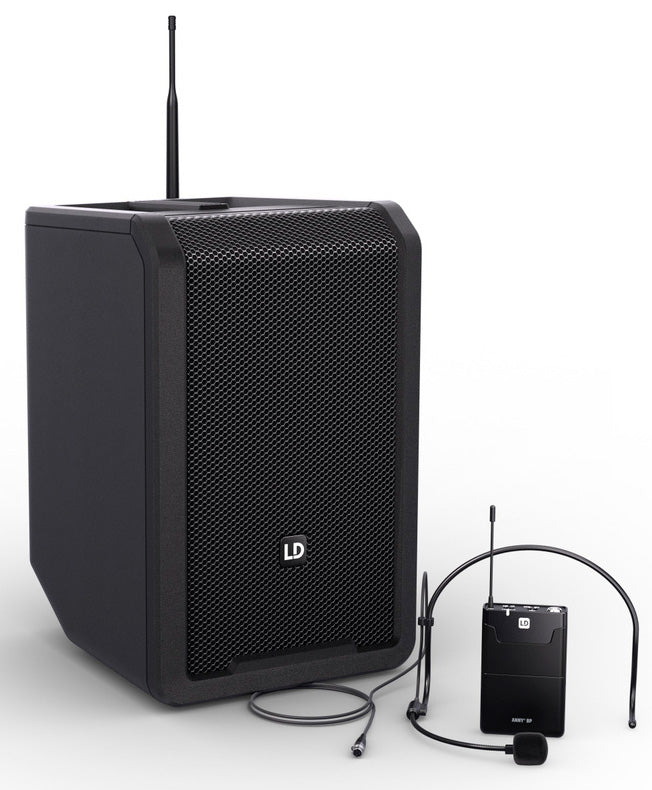 LD Systems ANNY8 BPH B5 Altavoz PA Bluetooth con Micrófono de Diadema Stage Black 1