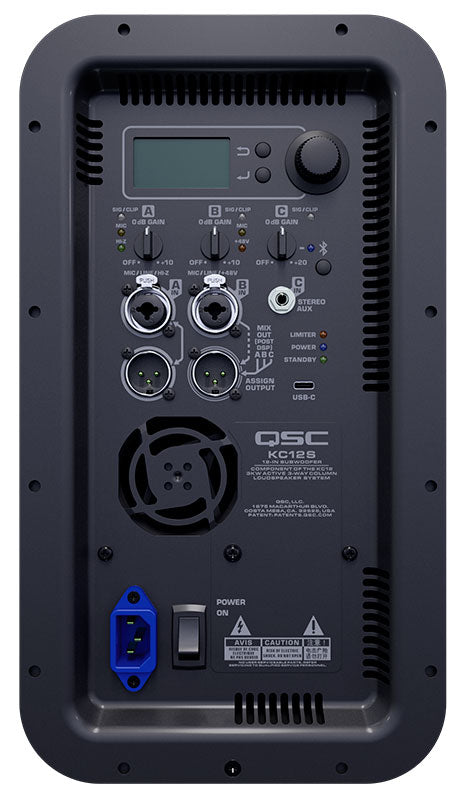 QSC KC12 BK Sistema Altavoces Columna Negro 2