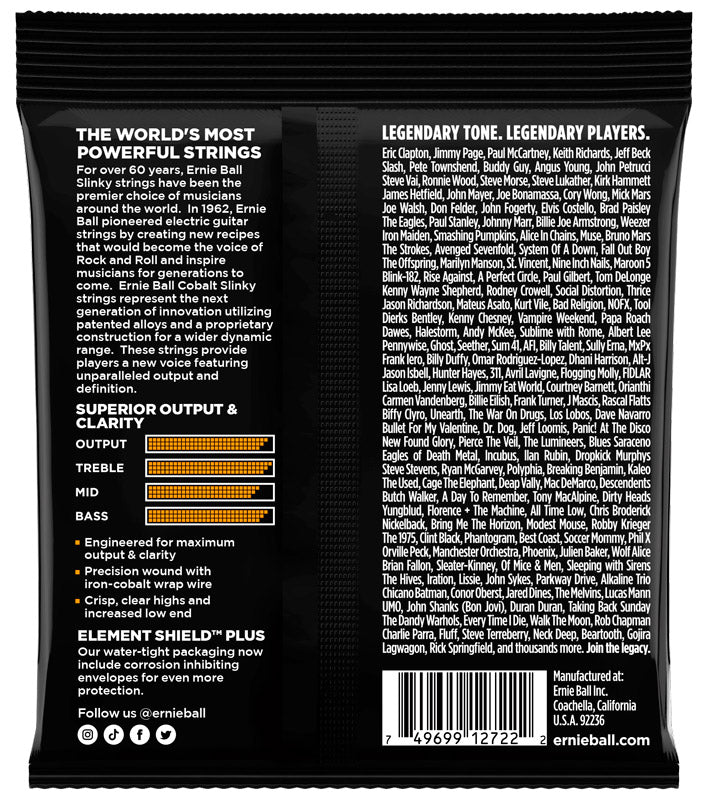 Ernie Ball 2722 Cobalt Juego Cuerdas Guitarra Eléctrica 009-046 2