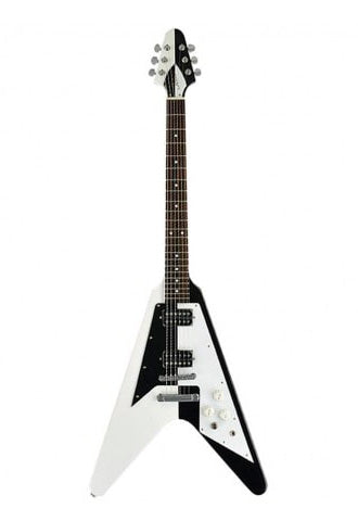 Tokai FV78 MS Guitarra Eléctrica Flying V Custom Black White 1