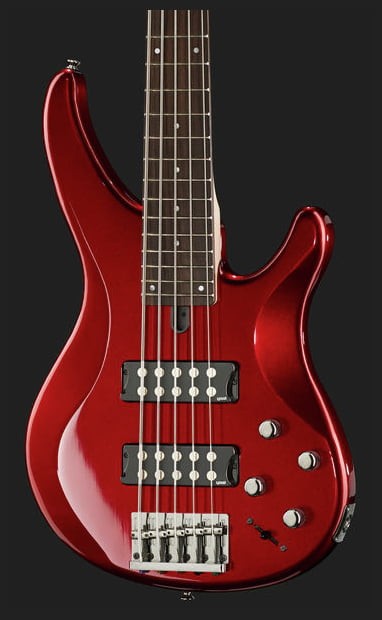 Yamaha TRBX305 CAR Bajo Eléctrico 5 Cuerdas Candy Apple Red 3