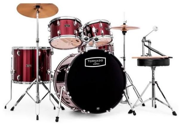 Mapex TNM5044TCUDR Tornado Batería Acústica con Herrajes 20 Roja 2