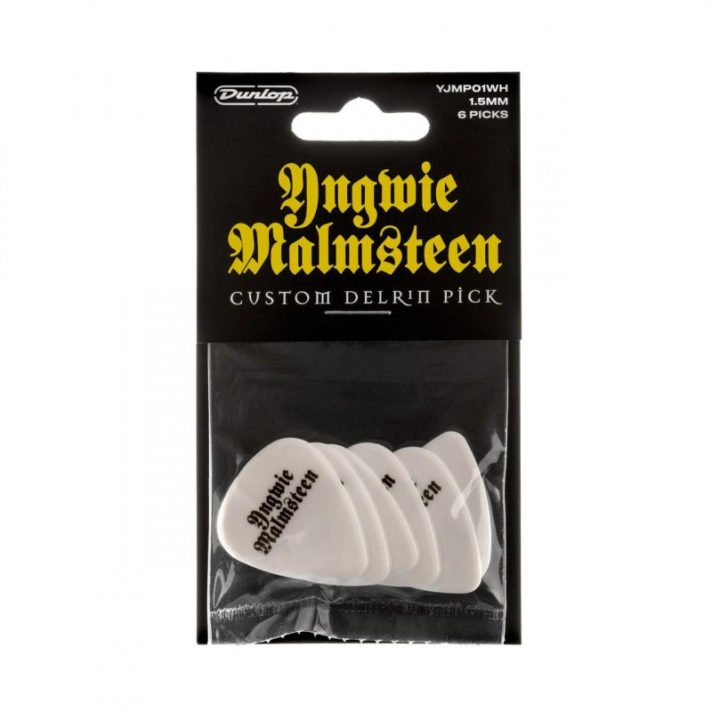 Dunlop YJMP01WH Yngwie Malmsteen Delrin Pack 6 Púas 1.50mm Blancas 5