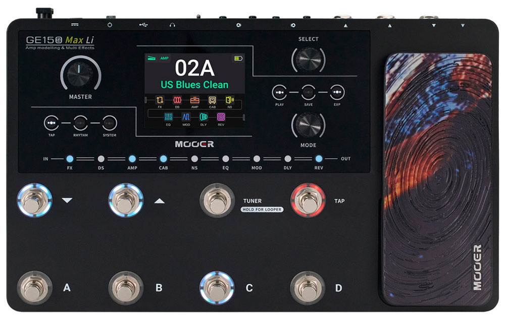 Mooer GE150 Max LI Pedalera Multiefectos 1