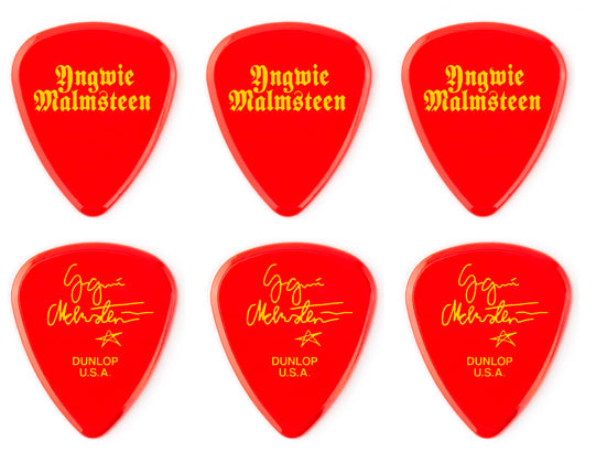 Dunlop YJMP02RD Yngwie Malmsteen Delrin Pack 6 Púas 2mm Rojas 1