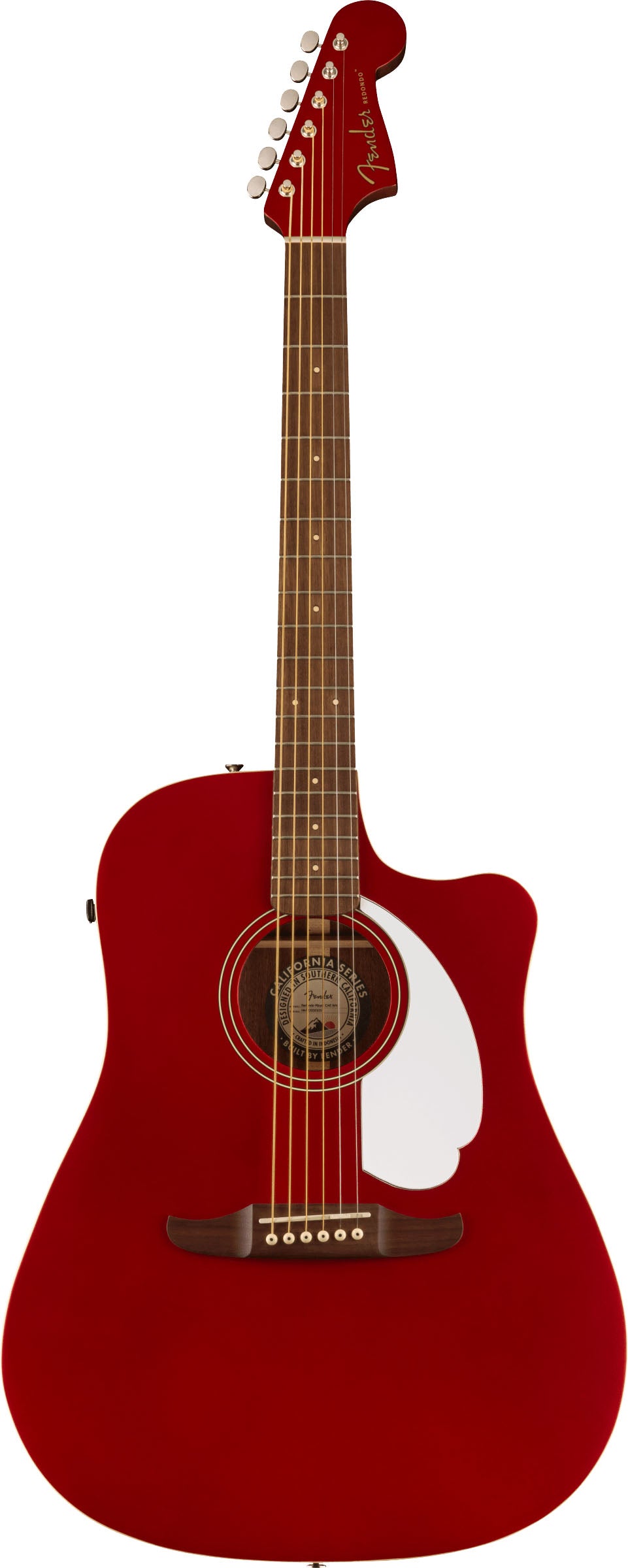 Fender Redondo Player WN Guitarra Electroacústica Candy Apple Red 1