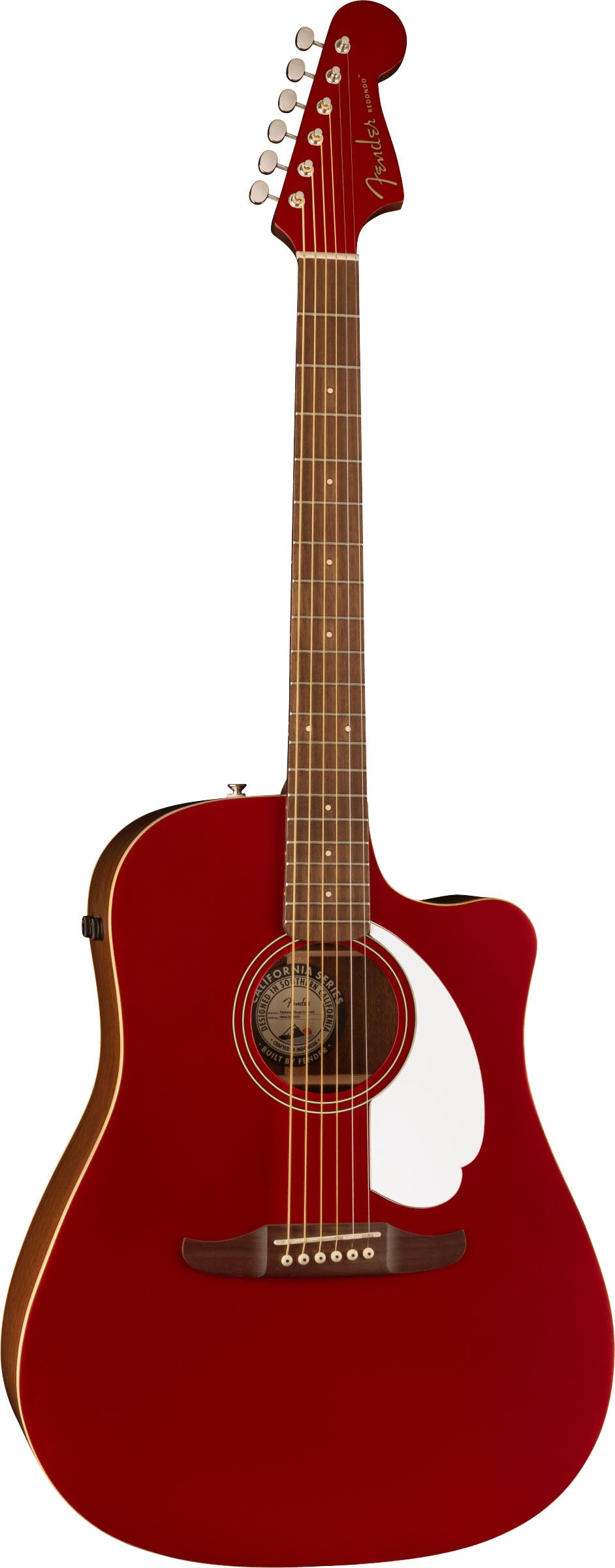 Fender Redondo Player WN Guitarra Electroacústica Candy Apple Red 2