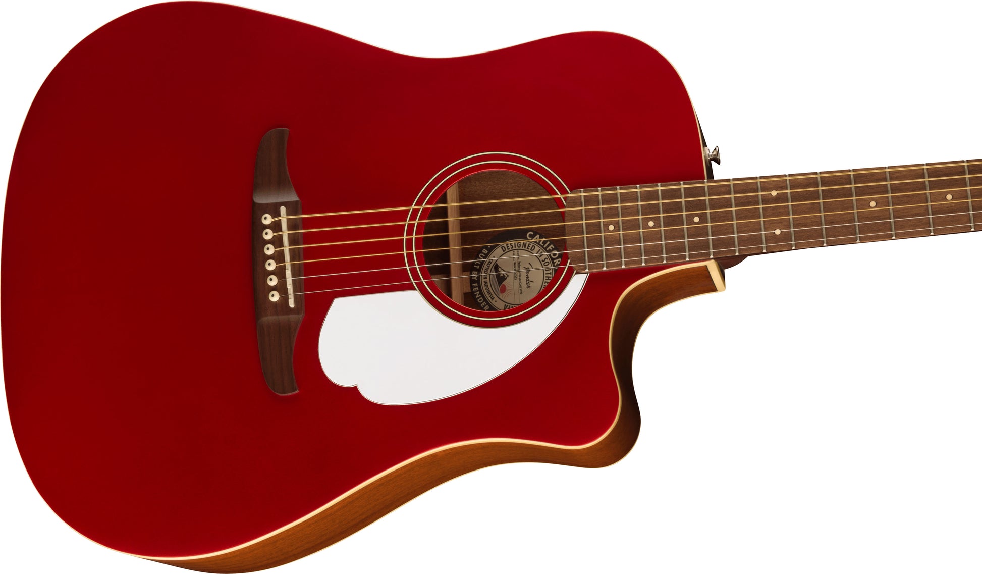 Fender Redondo Player WN Guitarra Electroacústica Candy Apple Red 4