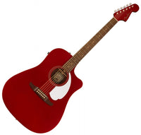 Fender Redondo Player WN Guitarra Electroacústica Candy Apple Red 8