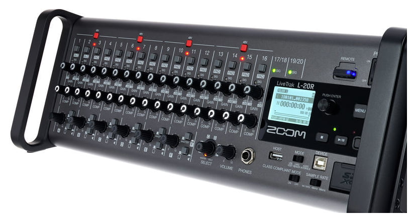 Zoom L-20R Mesa de Mezclas Digital 20 Canales Rack 3