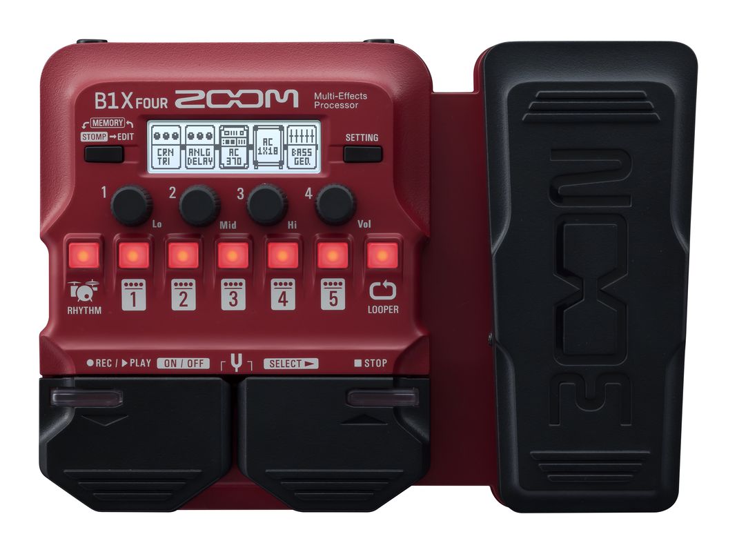 Zoom B1X Four Pedalera Multiefectos para Bajo con Pedal de Expresión 1