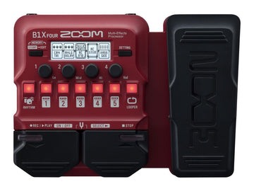 Zoom B1X Four Pedalera Multiefectos para Bajo con Pedal de Expresión 1