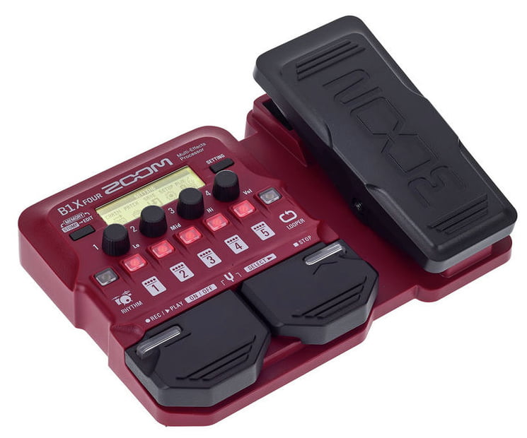 Zoom B1X Four Pedalera Multiefectos para Bajo con Pedal de Expresión 2