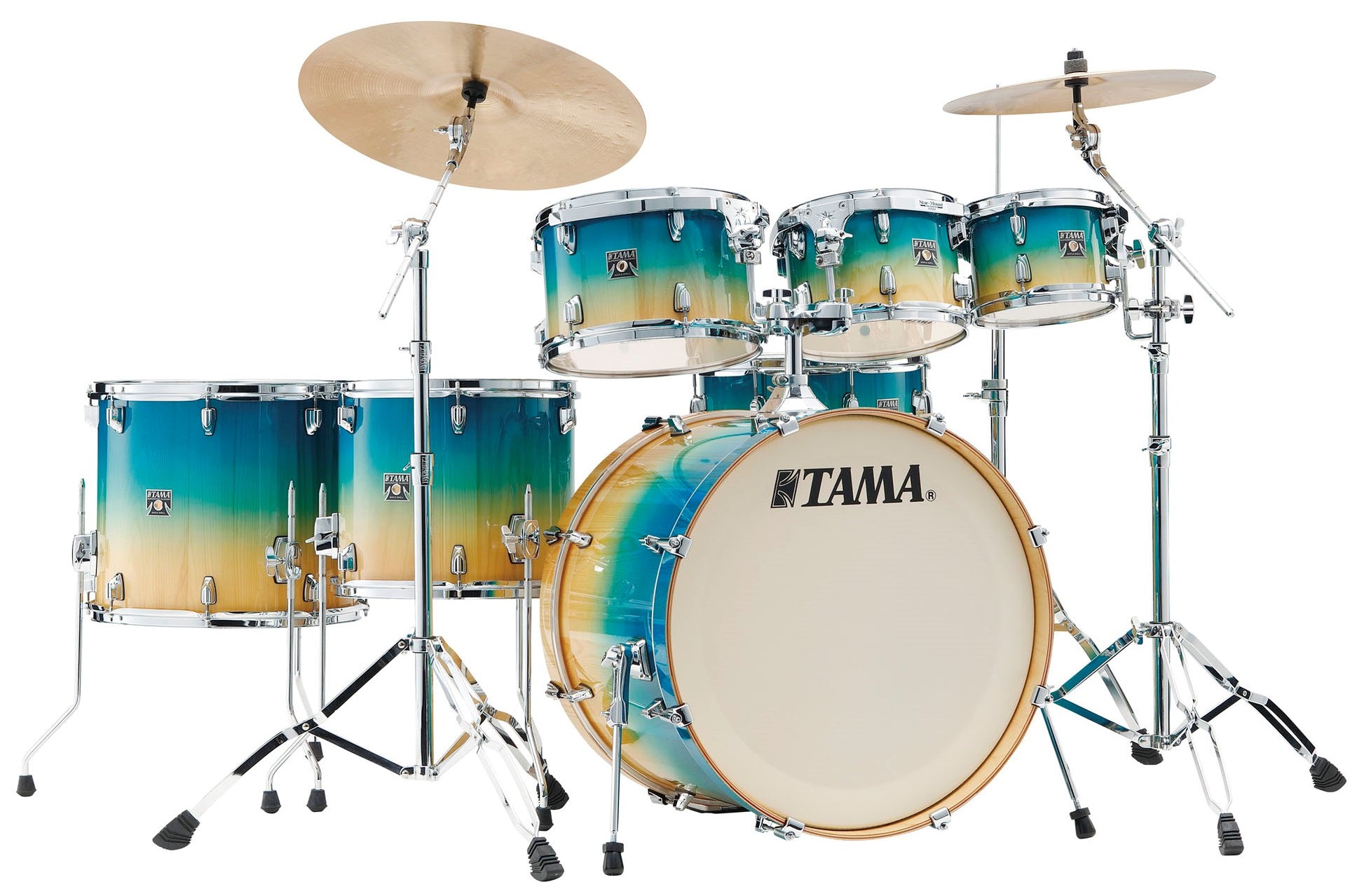 Tama Cl72RS PCLP Superstarclassic Batería Acústica Caribbean Lacebark Pine Fade 8