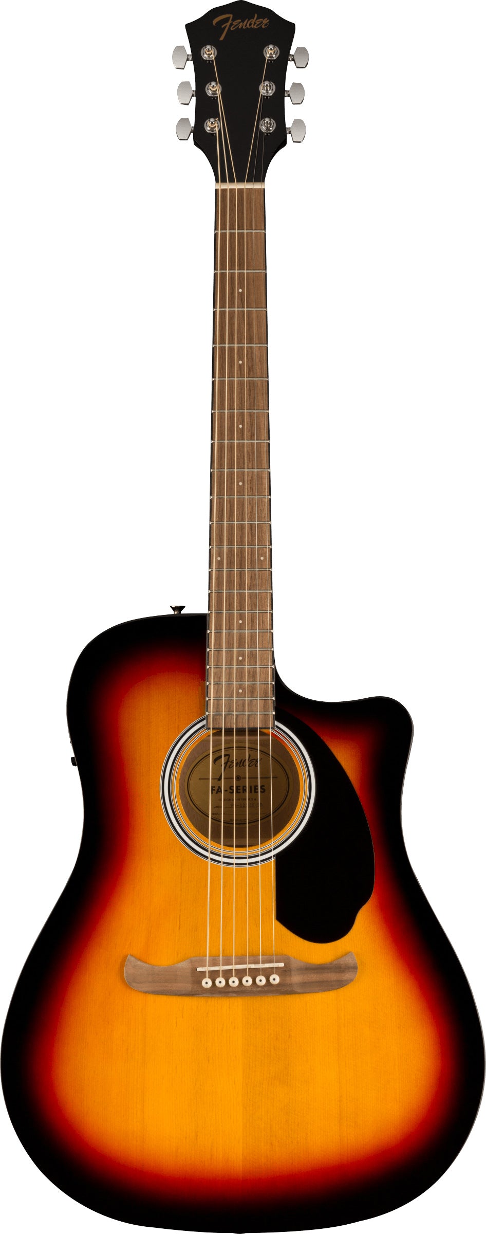 Fender FA125CE 2022 WN Guitarra Electroacústica Dreadnought Sunburst 1